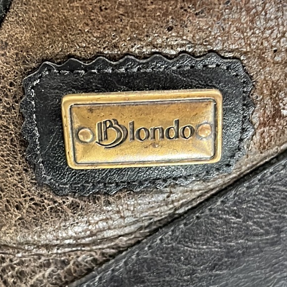 Blondo Waterproof Black Brown Lace up Genuine Shearling Leather Boots size 7 US - Picture 4 of 13